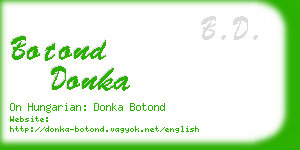 botond donka business card